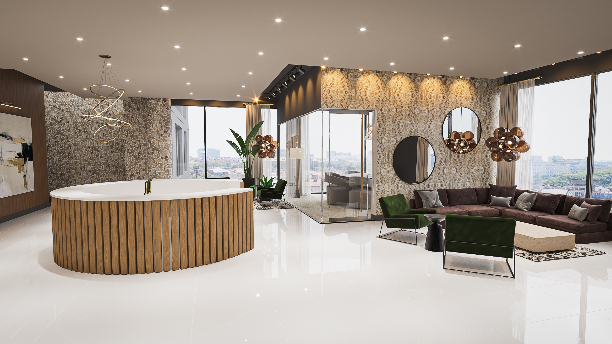 Grapevine Live Receptionist and Business Address Lobby,Receptionist and Mail Area - Grapevine Virtual Office,Receptionist Lobby - Virtual Offices in Grapevine