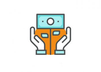 Investing And Financing Line Icons Set