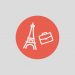 Paris tower thin line icon for web and mobile minimalistic flat