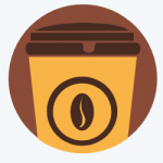 Remote Team Building Activities - Disposable Coffee Cup Icon