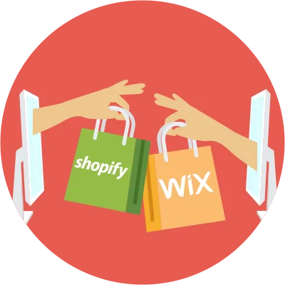 shopify vs wix section