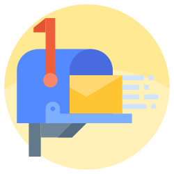 How Businesses Use Virtual Mailing Addresses - to send and receive mail - icon