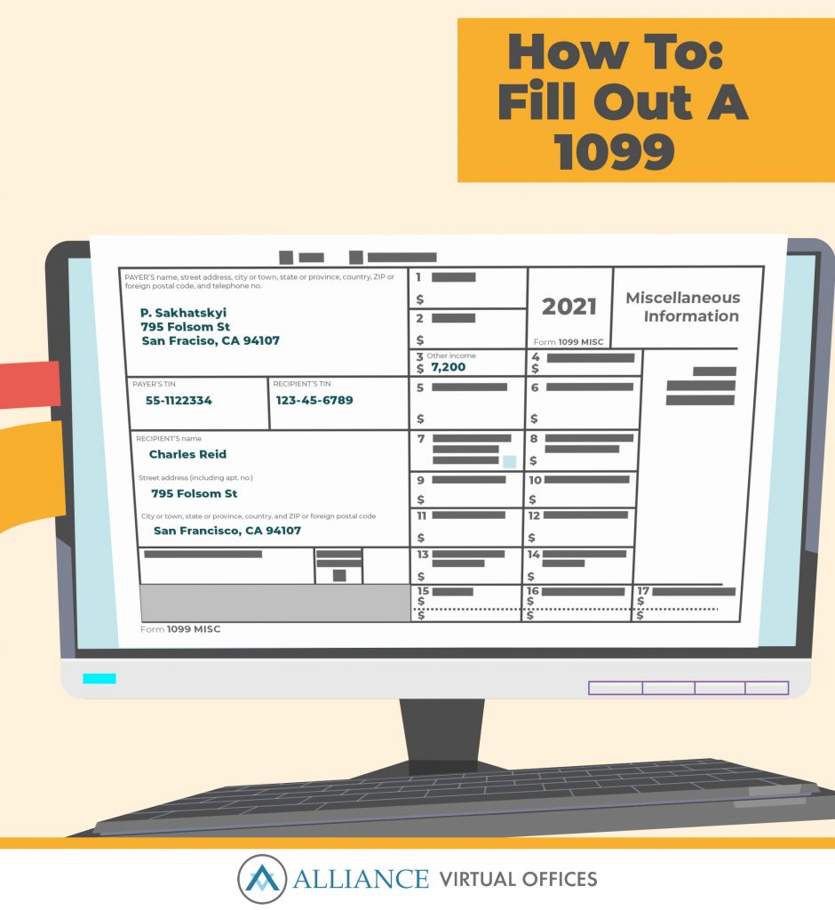 How To Fill Out A 1099-MISC infographic