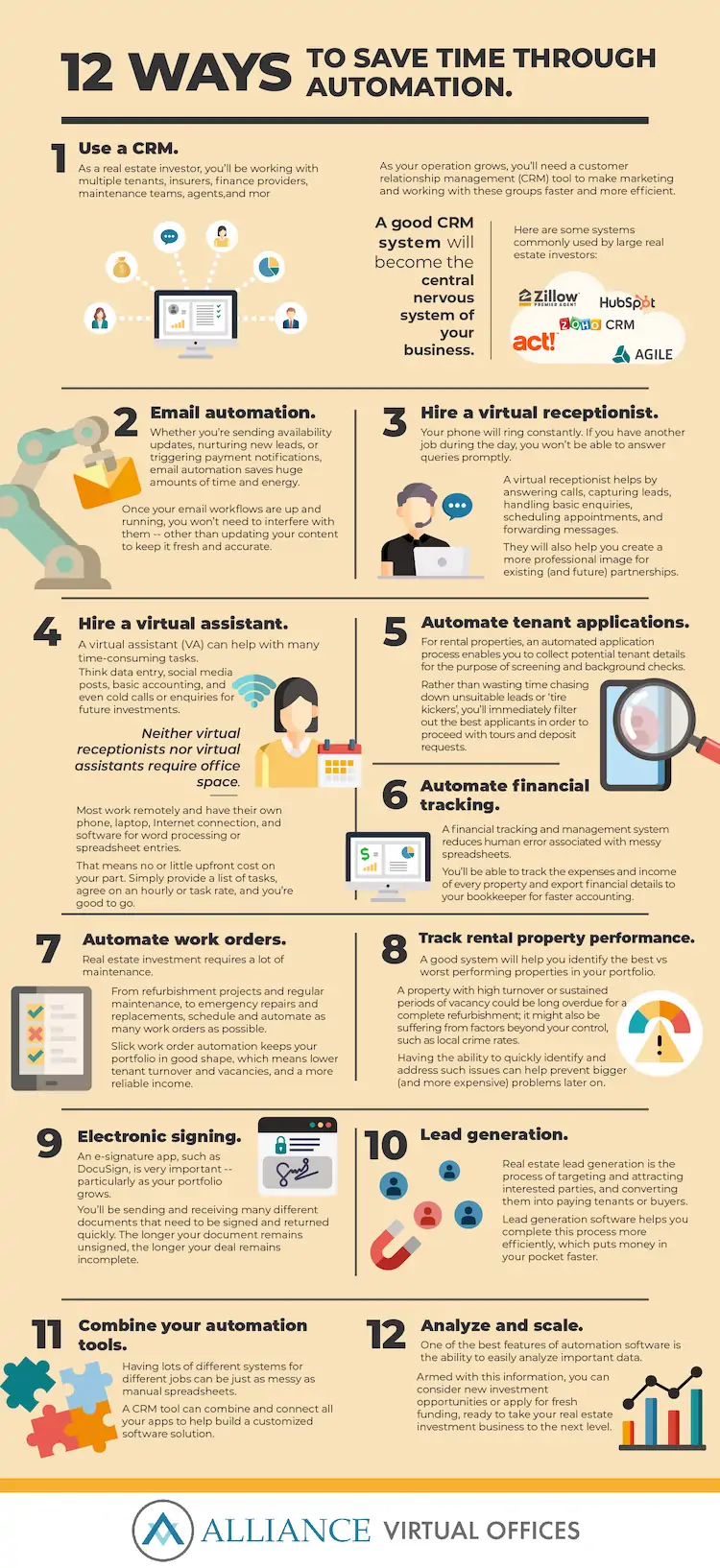 12 ways to save time through automation - infographic