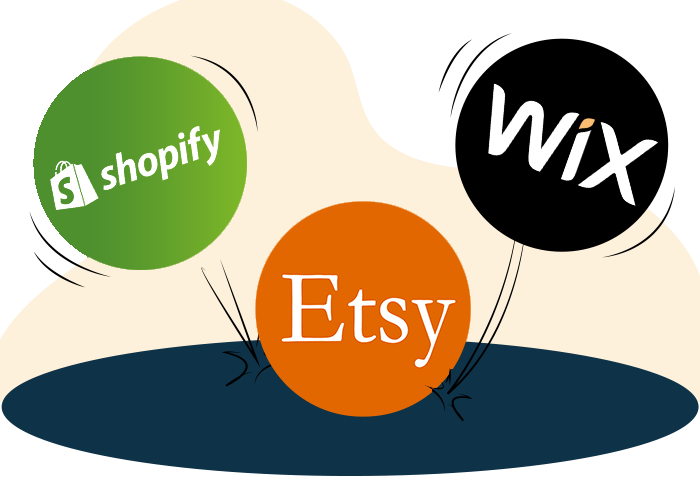 Shopify vs Wix vs Etsy  section