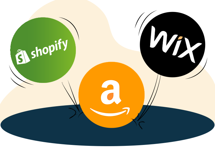 Shopify vs Amazon section