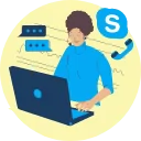 Examples of Free VoIP Services - skype - icon