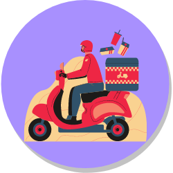 There are many different 
types of courier businesses to choose - motorcycle courier - icon