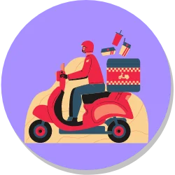 There are many different 
types of courier businesses to choose - motorcycle courier - icon