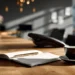 AI Receptionist vs Live Receptionist for Small Business | Alliance Virtual Offices Reception desk setup with office phone, illustrating AI vs live receptionist options for small business