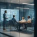 Virtual Office for Tech Startups in 2026- How to Secure a Compliant Address and Investor-Ready Credibility | Alliance Virtual Offices A professional team collaborating in a sleek, glass-walled conference room, with one person presenting data on a large screen