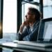How to Start a Real Estate Investment Business in 2026 | Alliance Virtual Offices Man with glasses seated at a desk beside a floor-to-ceiling window, laptop and papers in front of him, looking out at the city